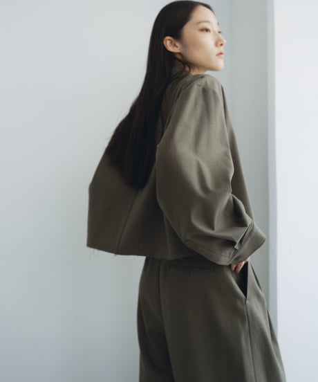 【FINE】uneven hem shirt jk（setup対応）/2color