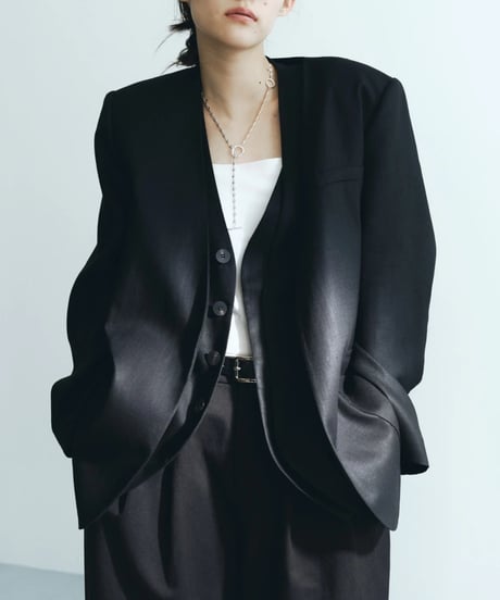 【FINE】tencel front layered vest