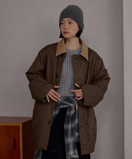 【Set A】quilted corduroy collar jacket/2color