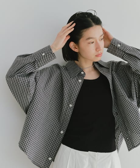 bias pocket check shirts(lightweight)【original color】/2color
