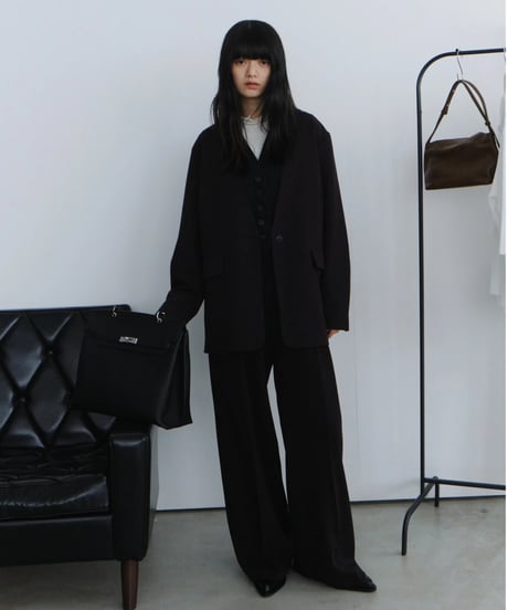 wide tuck slacks / 2color（セットアップ対応）