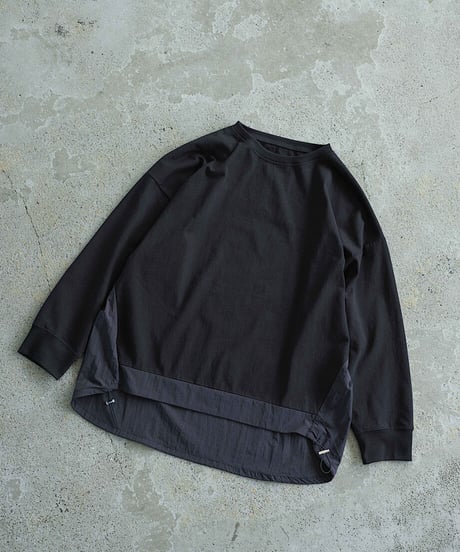 back switching long sleeve pullover/2color