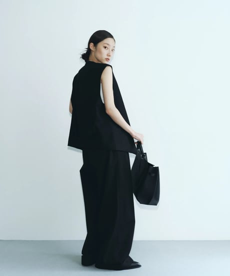 【FINE】tencel front layered vest