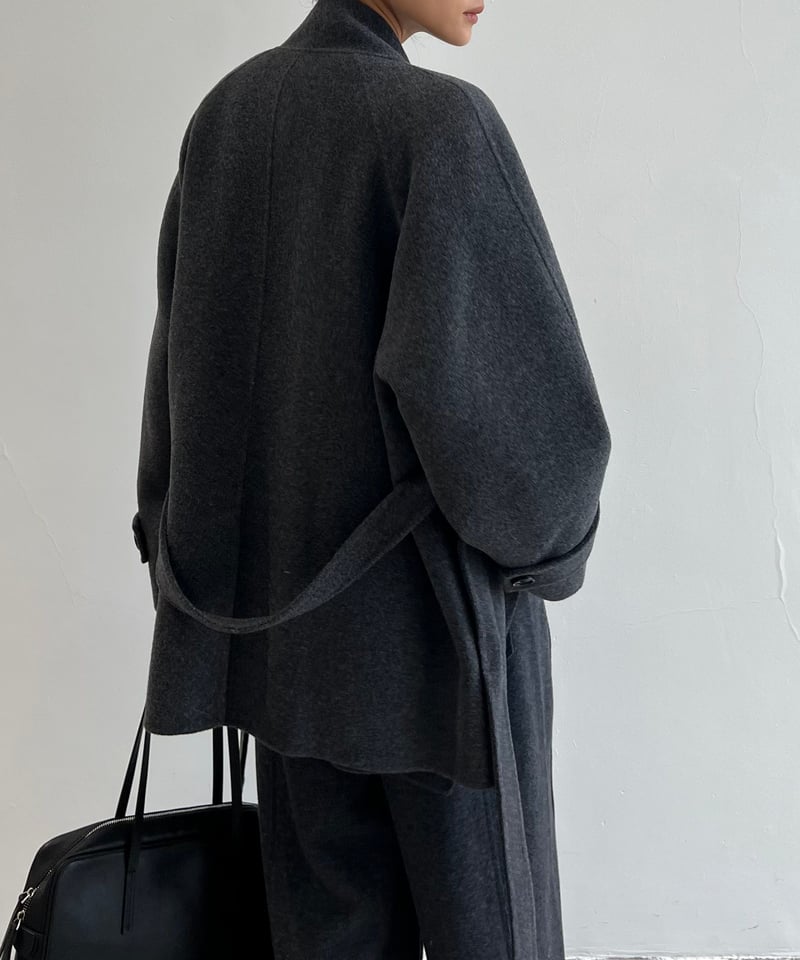 FINE】minimal stand collar coat/2color | F A S