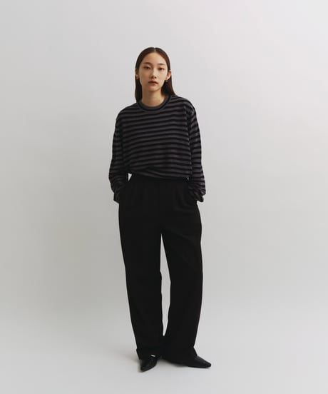 【FINE】silk & merino wool comfort border/3color