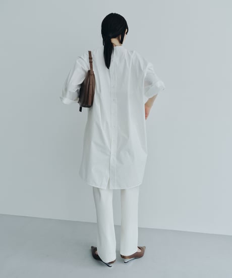 【FINE】back button tunic shirt
