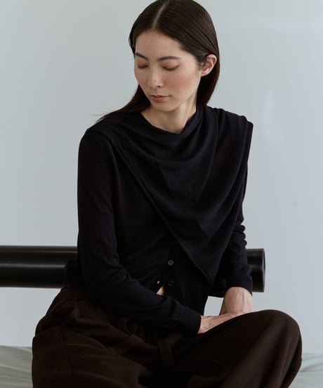 【FINE】layered knit cardigan/2color