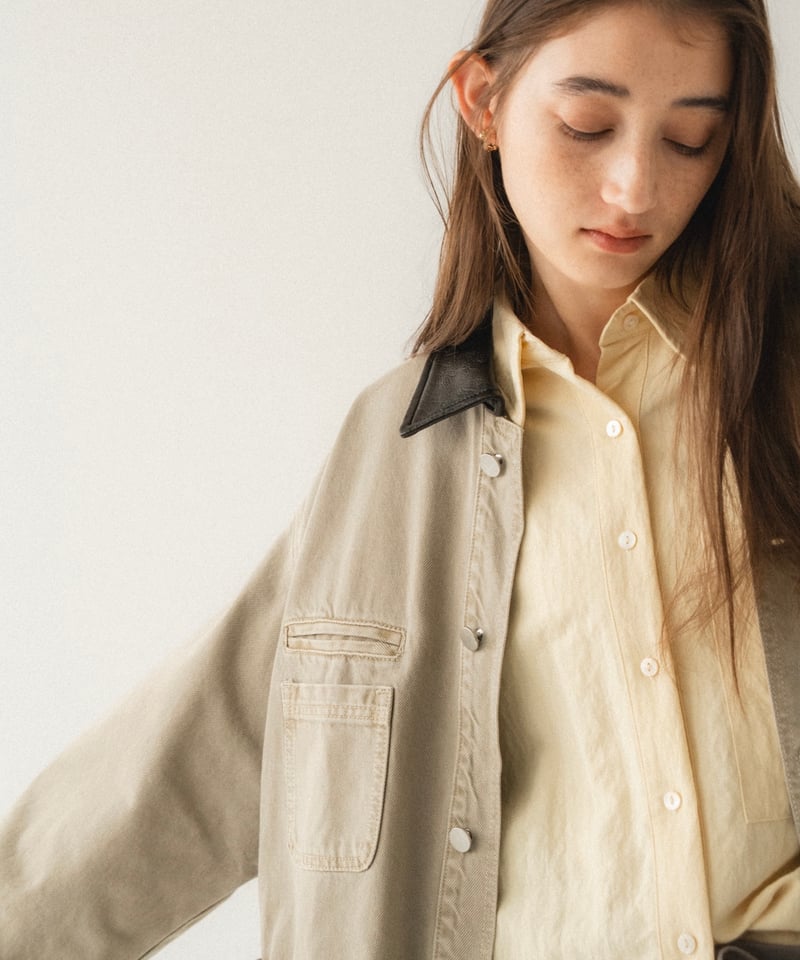 vintage collar denim jacket/2color | F A S H I R U