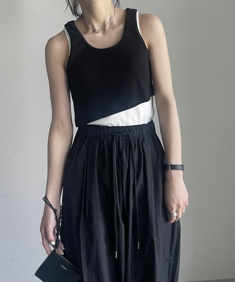bicolor layered tank top