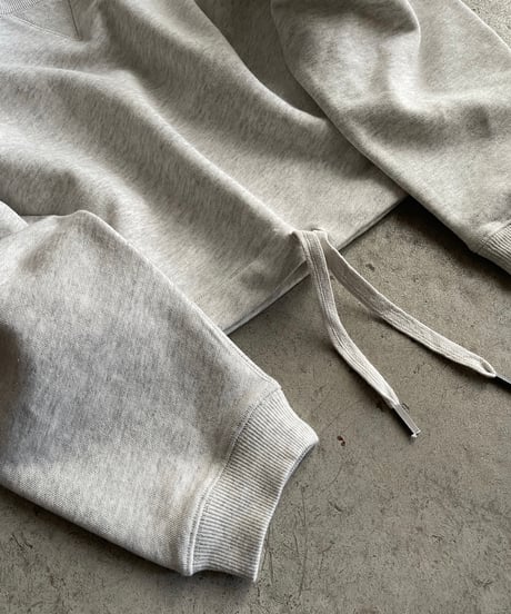 drawstring cropped sweat/3color