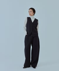 【FINE】dual fabric curve slacks/2size （セットアップ対応）