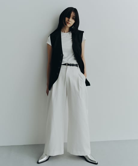 【FINE】tencel front layered vest