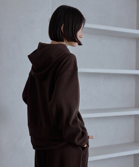 layered hem hoodie top（セットアップ対応）
