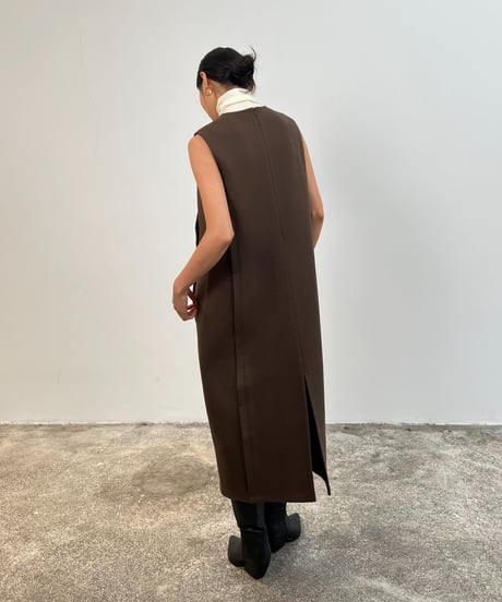 【FINE】wool no-sleeve dress/2color