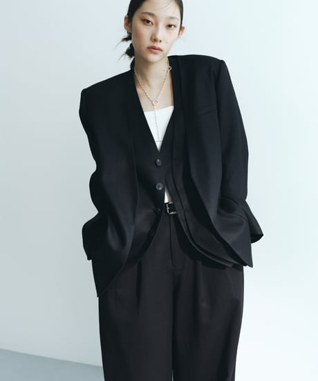 【FINE】tencel front layered vest