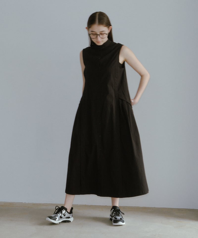 back pleats flare long OP/2color | F A S H I R U