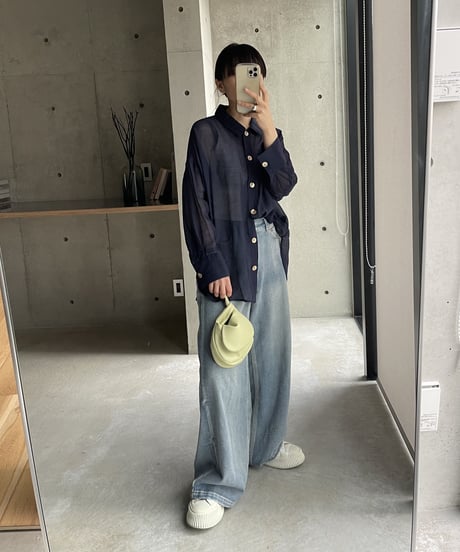 soft sheer blouse/2color