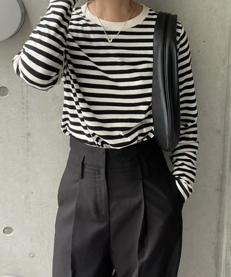 border long sleeve t-shirt/2size