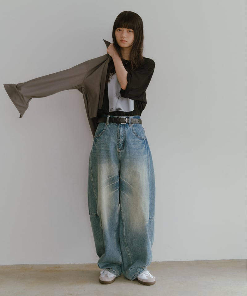 【新品未使用】FASHIRU ヴィンテージバレルジーンズ　サイズ1 vintage barrel jeans / 2size | F A S H I R U