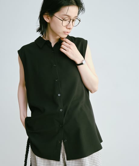 soft sleeveless airy blouse