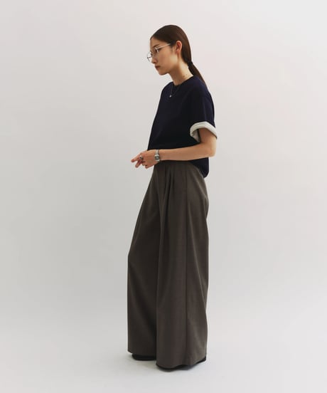 【FINE】double layer roll-up tee/3color
