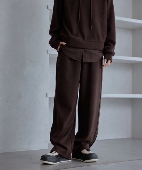 piped cocoon sweat pants/2color/3size（セットアップ対応）