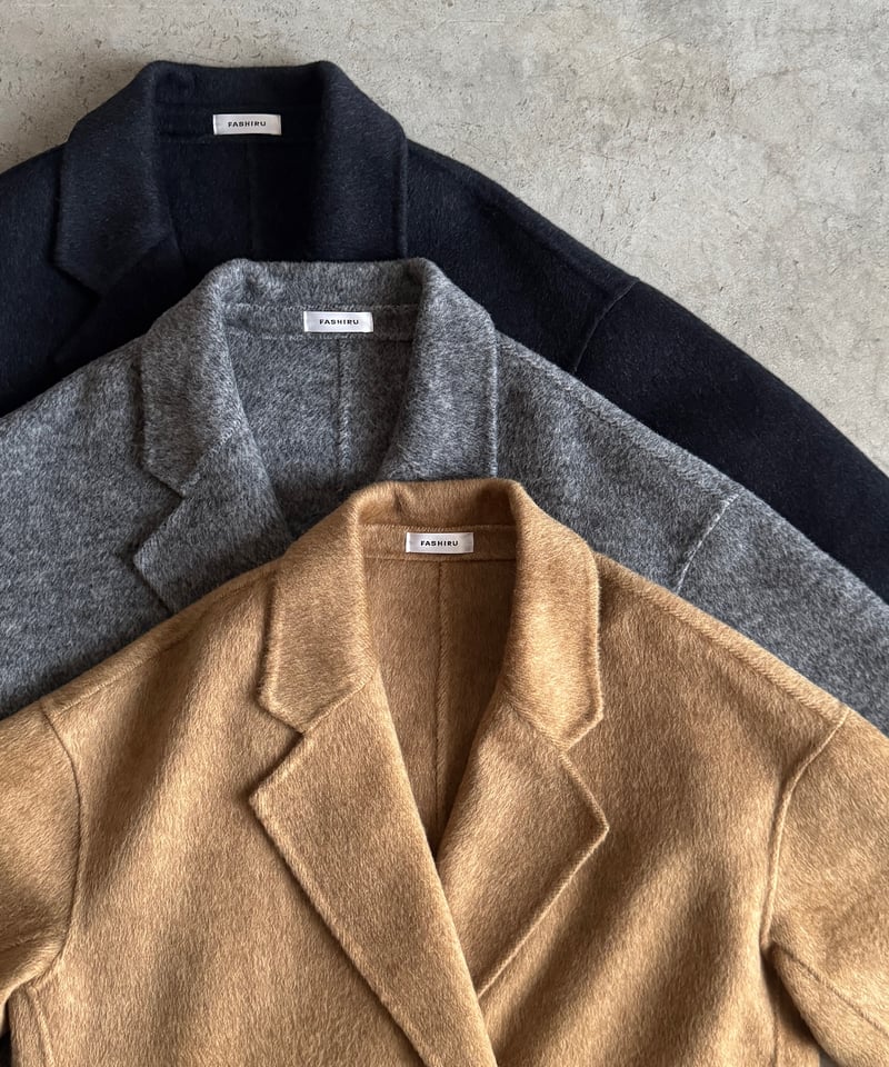 wool double face long coat /3color | F A S H I R U