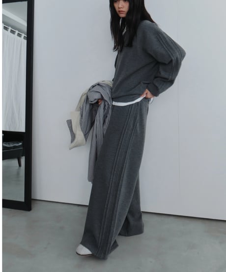 pin tuck sweatpants / 2color（セットアップ対応）