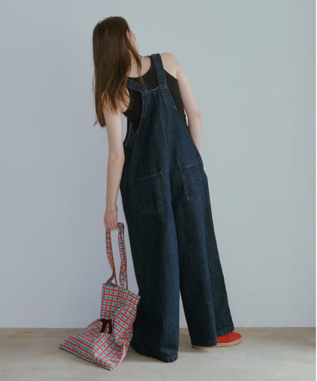 wide denim overall