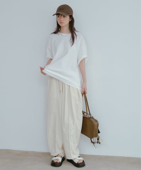 linen-like easy tee/4color