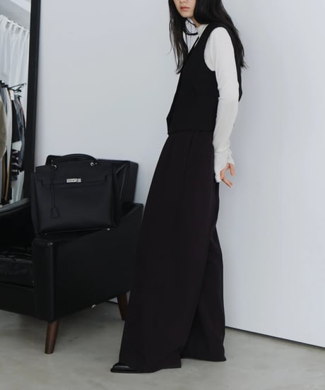 wide tuck slacks / 2color（セットアップ対応）