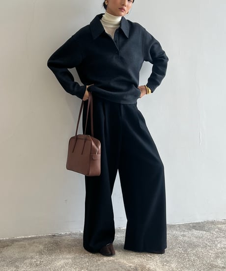 puffy touch polo top/2color