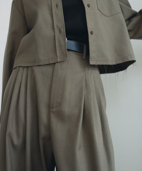【FINE】uneven hem shirt jk（setup対応）/2color
