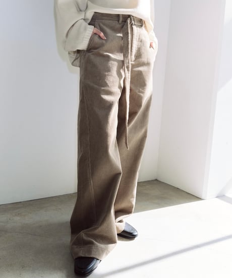 【FINE】corduroy wide curve pants/3size