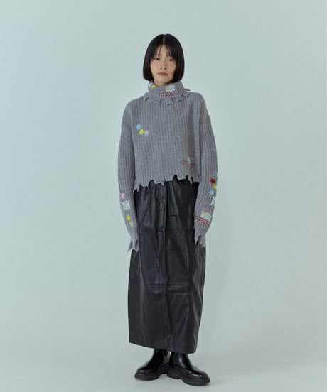 square leather skirt 2size/2color