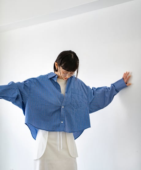 bias pocket check shirts(lightweight)【original color】/2color