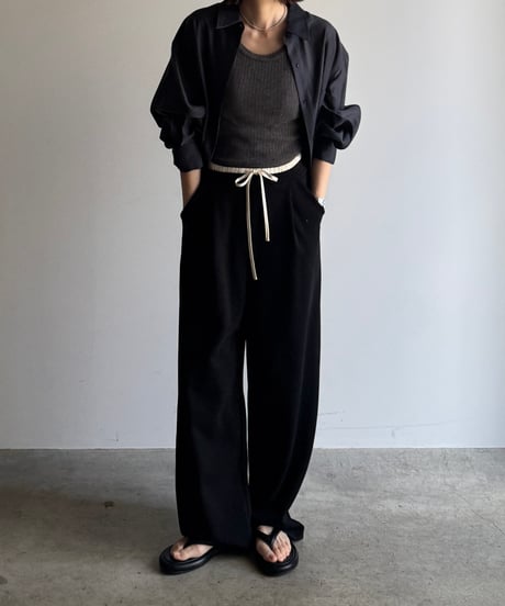 cropped over shirt / 3color