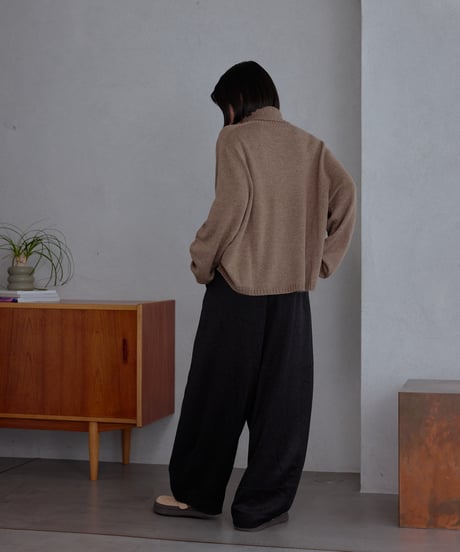 wool blend setup pants/2color