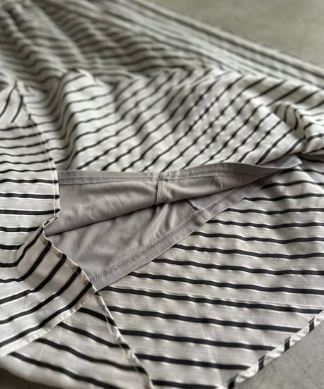 stripe flare skirt