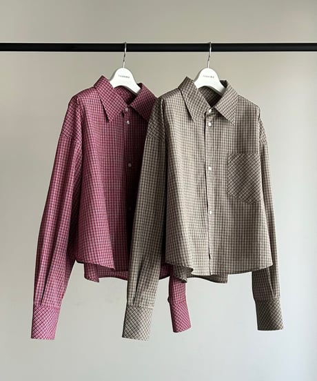 bias pocket check shirts(lightweight)/2color