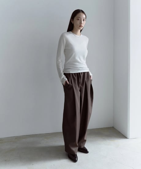 【FINE】wrap tuck wide pants/3size