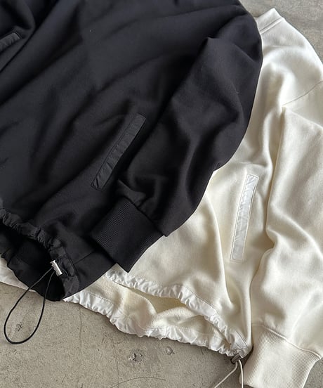 design sweat drawstring pullover/2color
