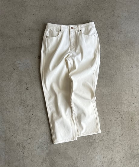 【FINE】straight white denim pants/3size