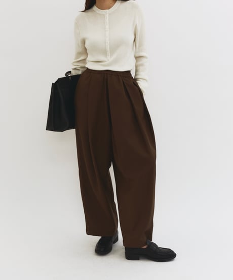 【FINE】wrap tuck wide pants/3size