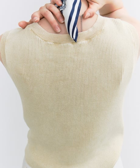 stone wash rib tank top