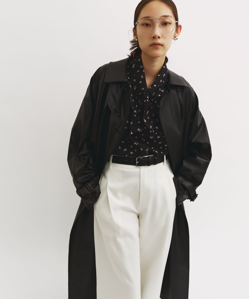 FINE】synthetic leather trench coat＜送料無料＞ | F A