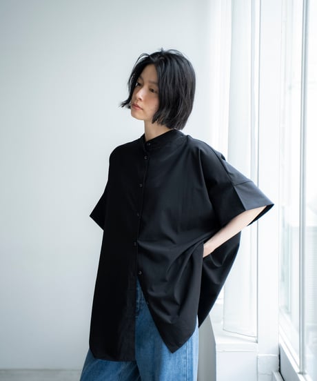 band collar shirt （UV/feeling cold/waterproof）