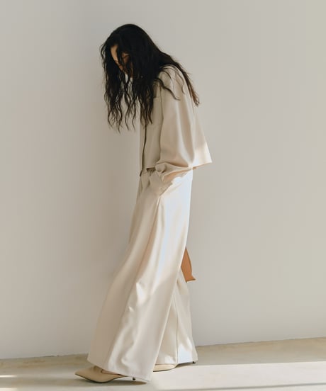 cropped drape shirts（セットアップ対応)/2color