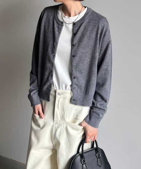 wool compact cardigan/3color