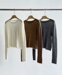 【FINE】edge mohair knit/3color